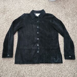 Vintage Pendleton Suede Leather Jacket Black Machine Washable Size Medium